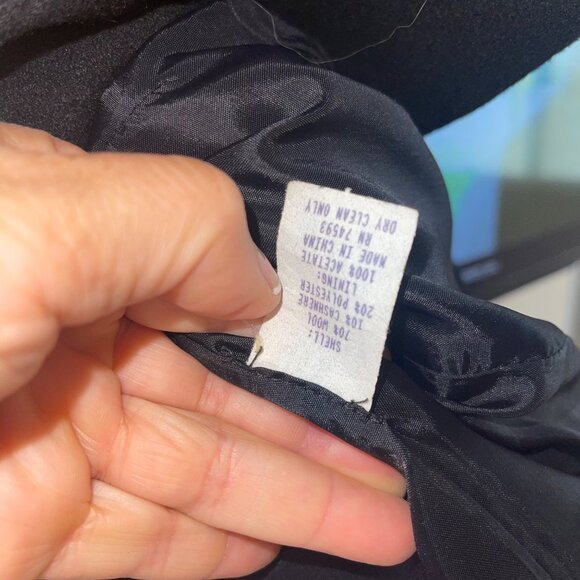 Lew Magram Collection Vintage Womens Blazer Size 12 Black Nautical Military - Picture 7 of 11